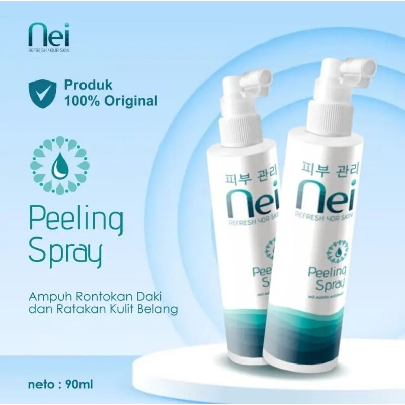 NEI PEELING SPRAY PERONTOK DAKI DAN SEL KULIT MATI MEMBANDEL - NEI PENGHILANG DAKI