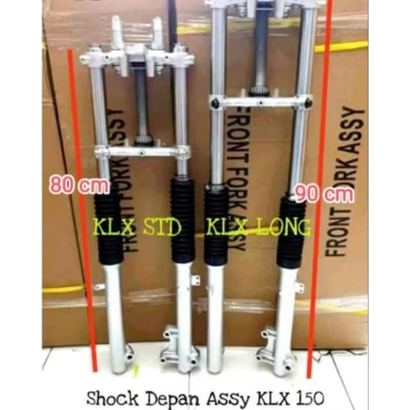 shock shok assy depan upsetdown klx standar dan long sim-1 model ori skok assy depan klx plus T