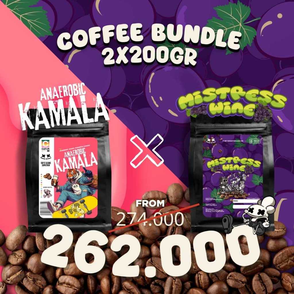 

Coffee Bundle (2x 200 gram) roasted beans specialty biji kopi 4.0