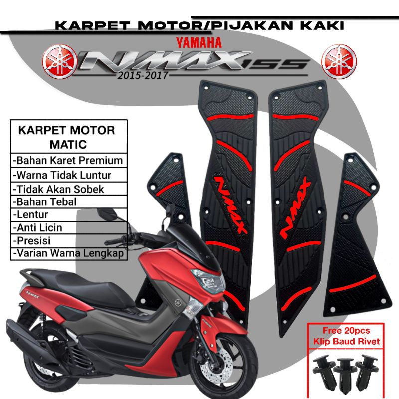 Karpet Motor Nmax Old Bahan Karet Premium Variasi Nmax 155 Old Aksesoris Nmax Old Tahun 206-2019