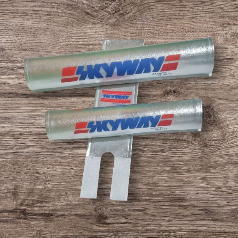 ped set bmx skyway cover bmx freestyle padset osbmx oldschool silver kilap