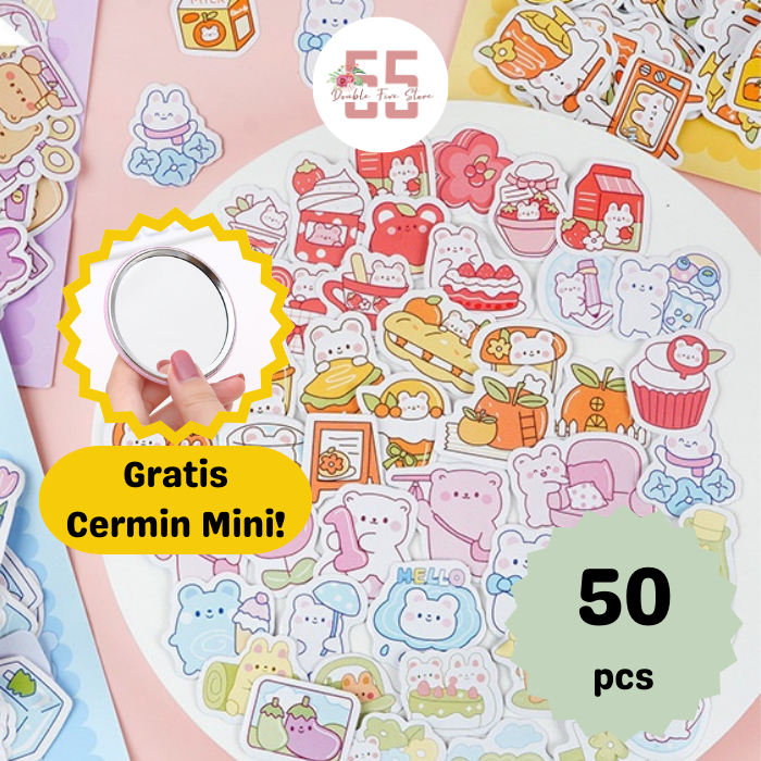 

Sticker Aesthetic Dekorasi Jurnal Scrapbook Motif Kartun Lucu - 096