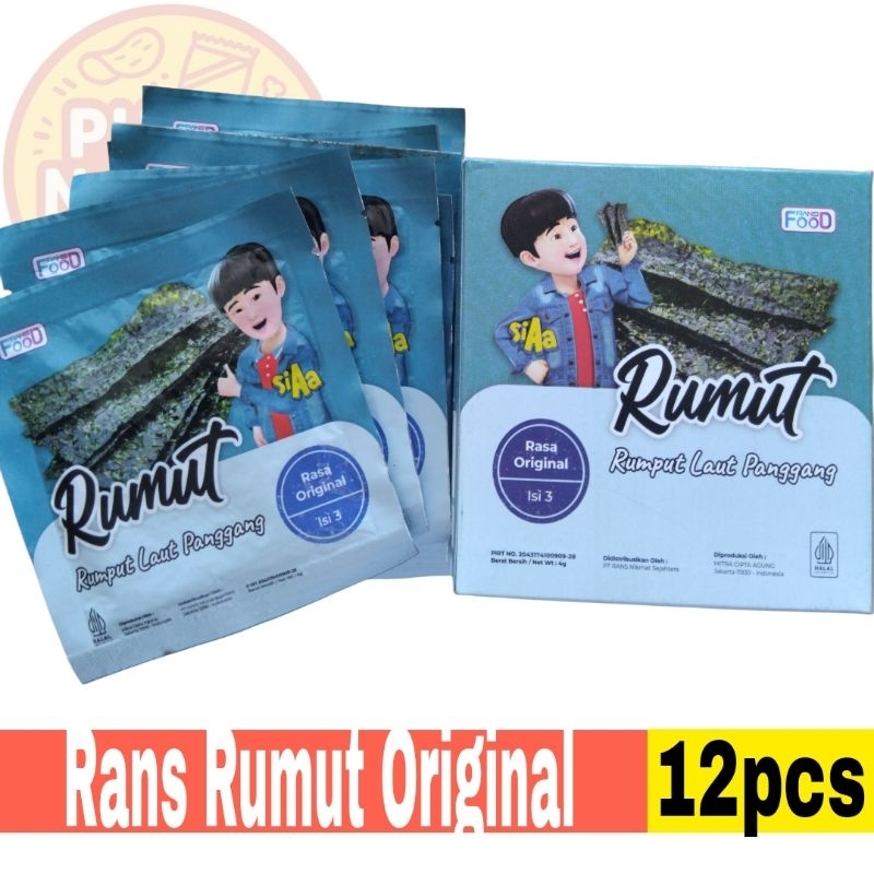 

Rans Rumut Snack Nori Rumput Laut Original Si AA Box isi 12pcs