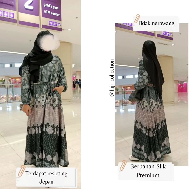 Gamis Humayra Series By Hiji Collection Warna Hitam