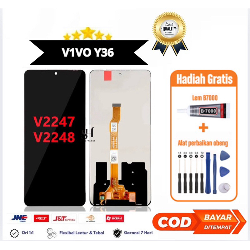 Lcd Touchscreen Vivo Y36 Fullset Original Gratis lem obeng/ Lcd Gratis lem obeng