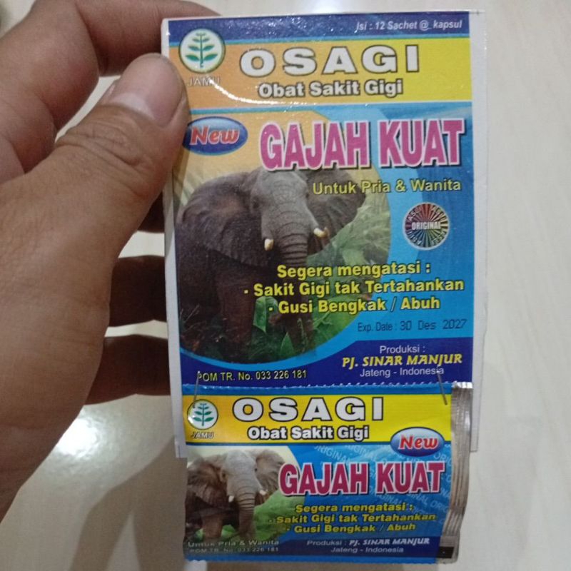 COD_OSAGI/OBAT_SAKIT_GIGI/GAJAH_KUAT