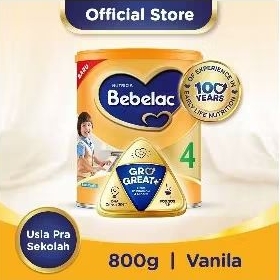 

BEBELAC 4 GROGREAT+ SUSU BUBUK PERTUMBUHAN ANAK VANILA 800 GRAM