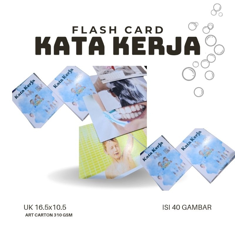 Flash Card terapi wicara Kata Kerja