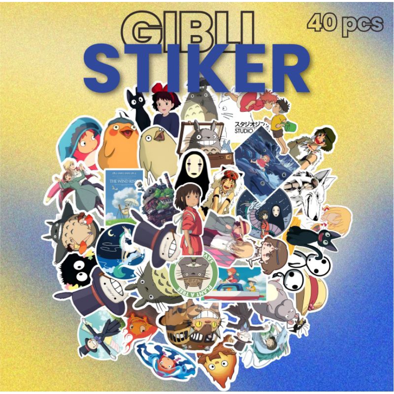 

Stiker gibli isi 40 pcs, gibli stiker, stiker.