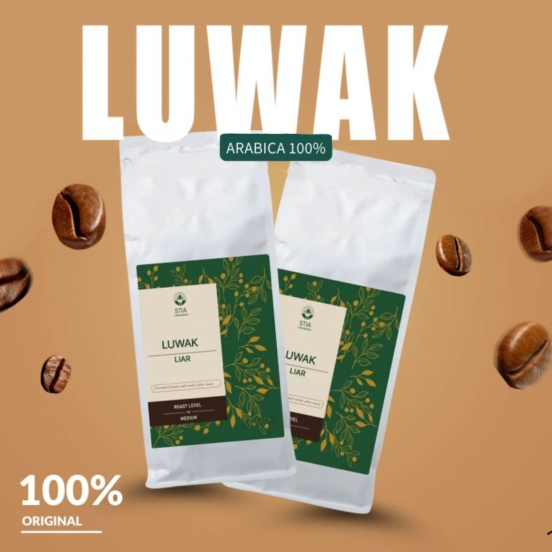 

STIA Biji Kopi LUWAK LIAR Arabica Coffee Bean Single Origin Grade1 Espresso Manual Brew