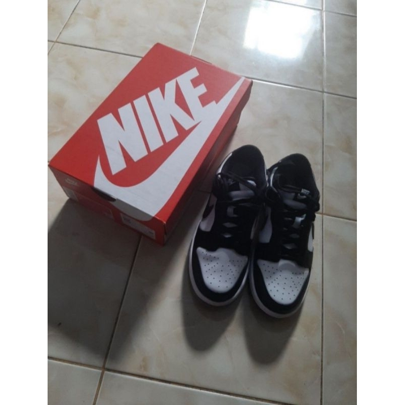 original nike dunk low hitam wanita