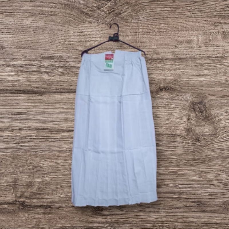 SERAGAM SEKOLAH ROK PANJANG PUTIH SD-SMP-SMA REMPEL LIPIT TURUN PINGGANG