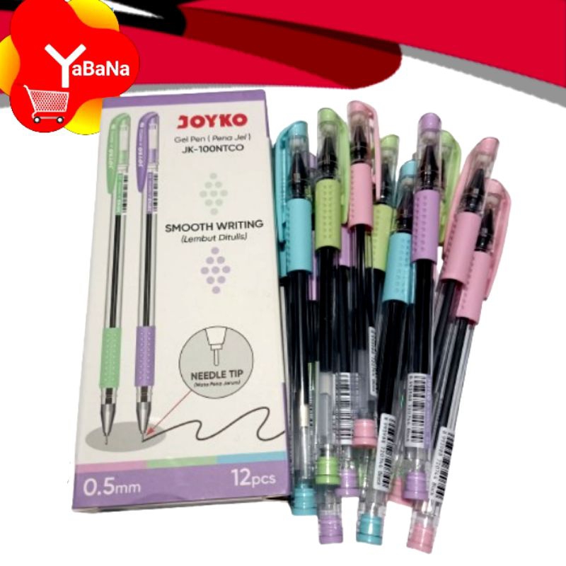 

4ds! Pulpen Pen Gel Pena Jel Joyko JK-10ONT /JK-100NTCO O.5 mm 1lusin 12pcs