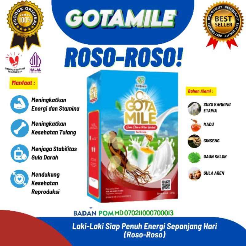 

Gotamile Susu etawa Plus Ginseng dan Gula Aren untuk vitalitas pria