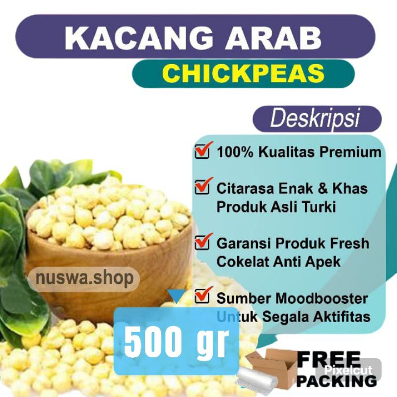 

KACANG ARAB PANGGANG PREMIUM 500 GR KACANG OLEH OLEH HAJI