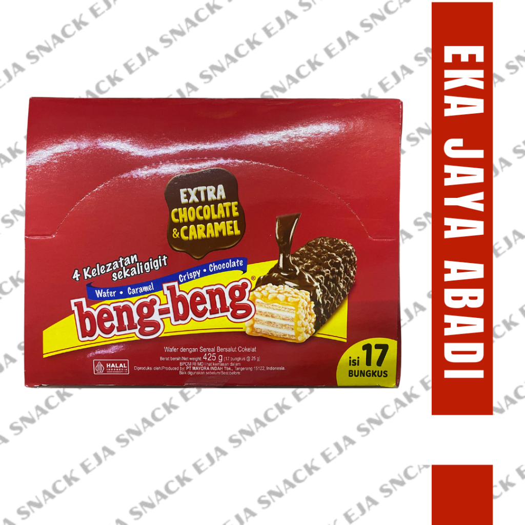

WAFER BENG BENG BOX ISI 17 PCS x 25 GRAM CHOCOLATE WAFER CARAMEL CRISPY