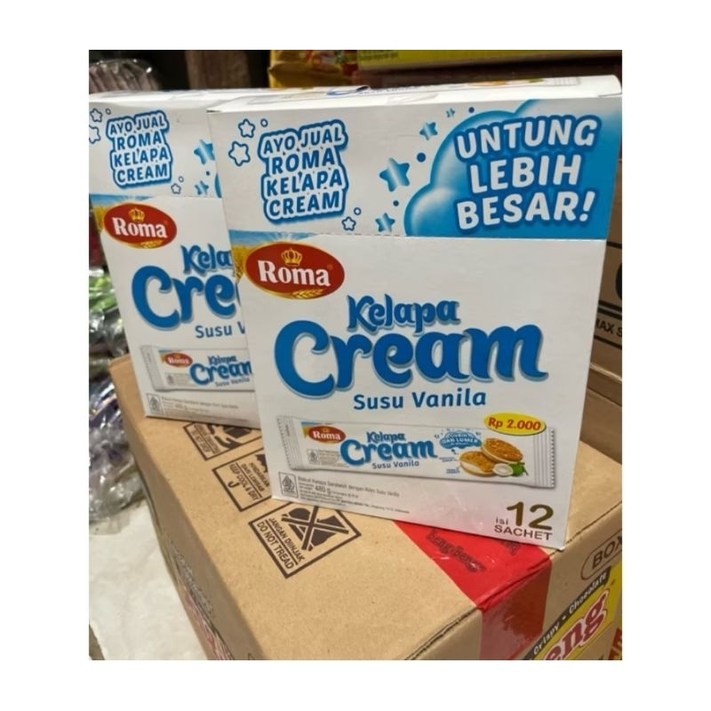 

Roma Kelapa Cream Susu Vanila isi 12pcs/Box