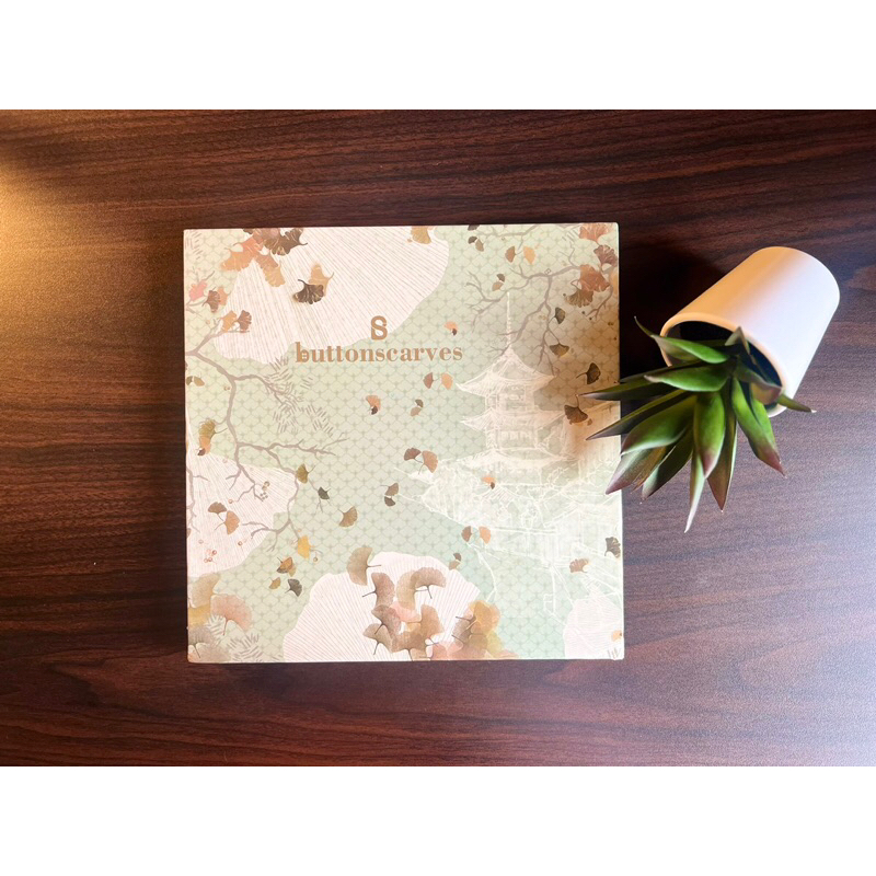 Buttonscarves GINKGO VOILE Square Series in MINT (PRELOVED VVGC)