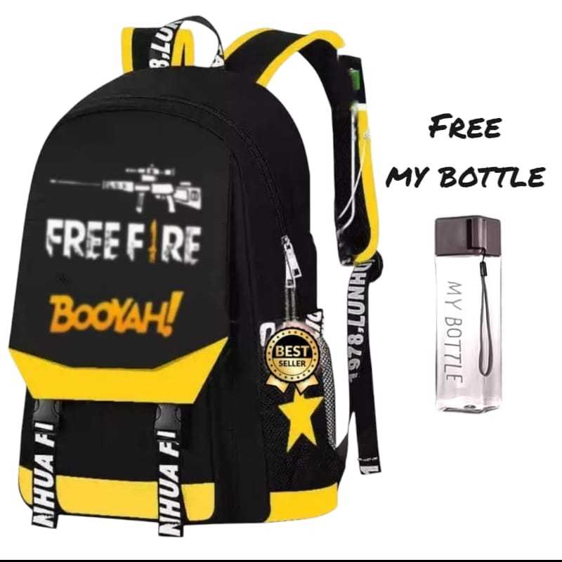 Tas sekolah anak laki-laki SD Free botol/Tas sekolah anak cowok kekinian/Tas ransel free fire/Tas se
