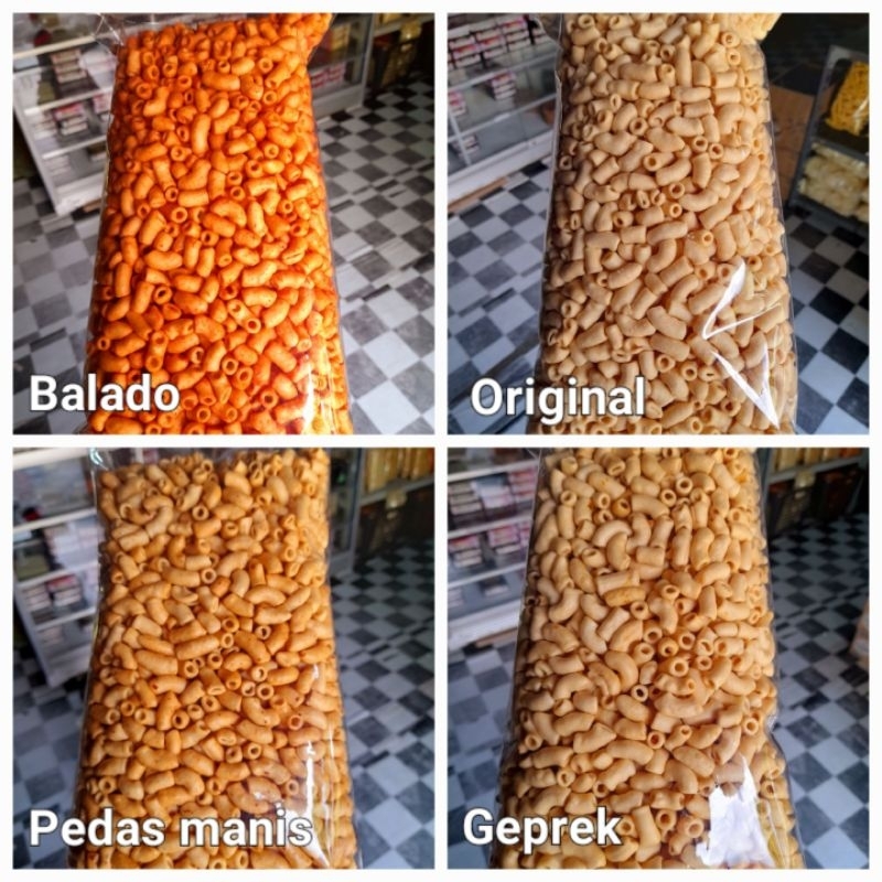 

Makaroni bantat 4 varian rasa kemasan jumbo