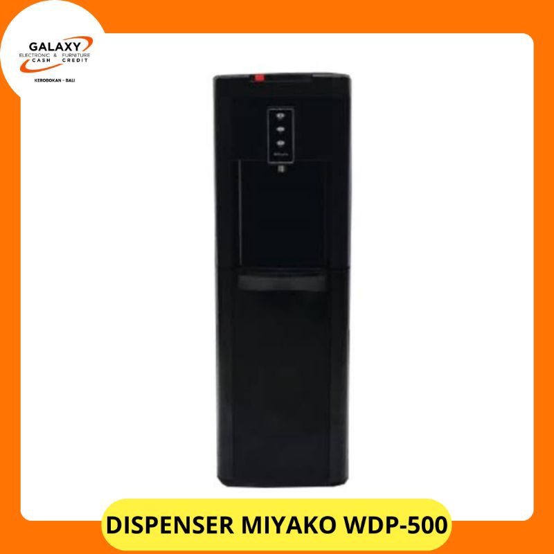 MIYAKO Dispenser Galon Bawah Miyako 3kran WDP-500 Hot Cool dan Normal Warna Hitam