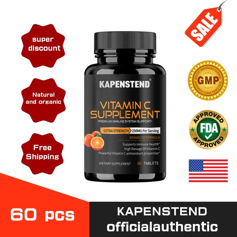 Suplemen Vitamin C, Suplemen Makanan Pendukung Kekebalan Tubuh, Daya Serap Tinggi 250 mg