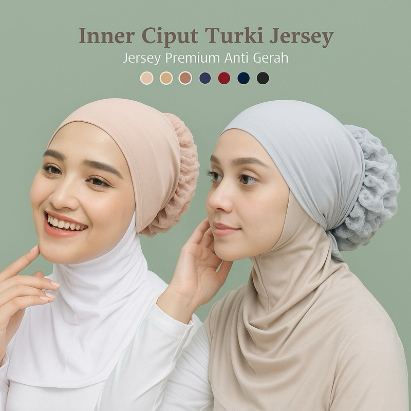 Inner Ciput Turki JERSEY Premium Daleman Hijab Kerudung /  Ciput cepol premium / daleman kerudung / 