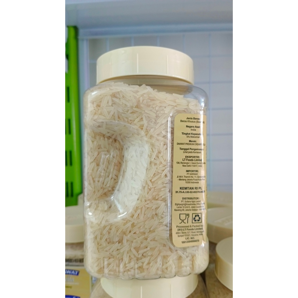 

JKL Beras Basmati Daawat 1 kg - kemasan Toples