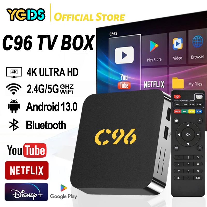 YGDS C96 Android Tv Box 4K HD Bluetooth Set Top Box 2.4GHz/5G WiFi STB Android Tv 16gb Ram 256gb Rom