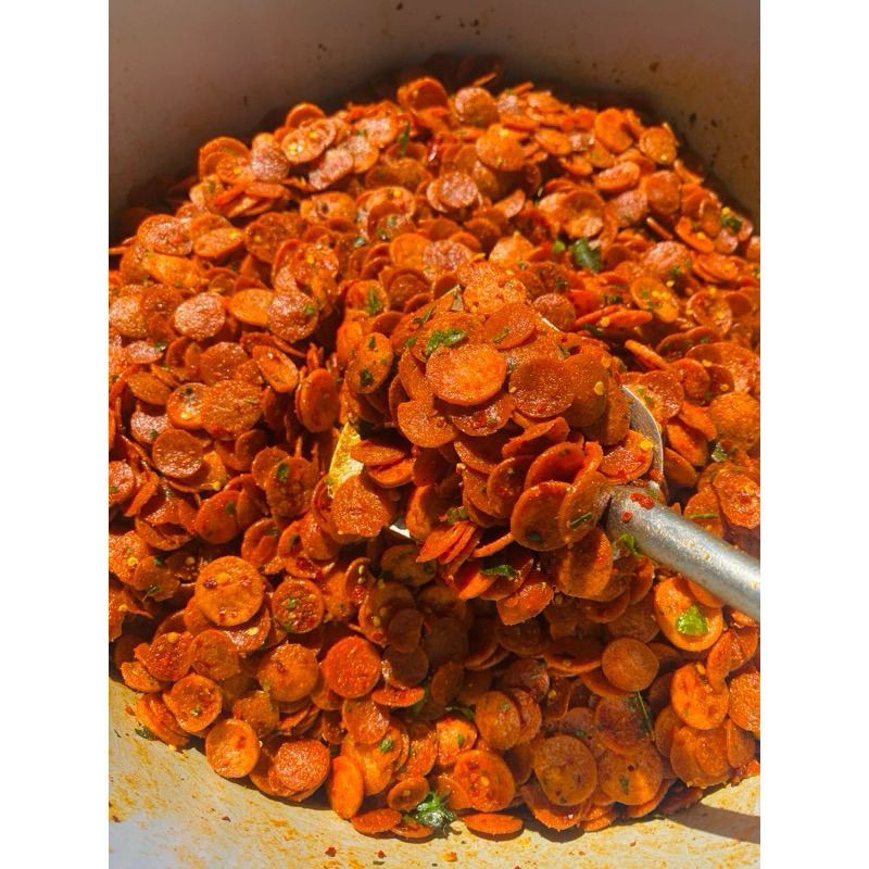 

sosis goreng pedas bumbu melimpah