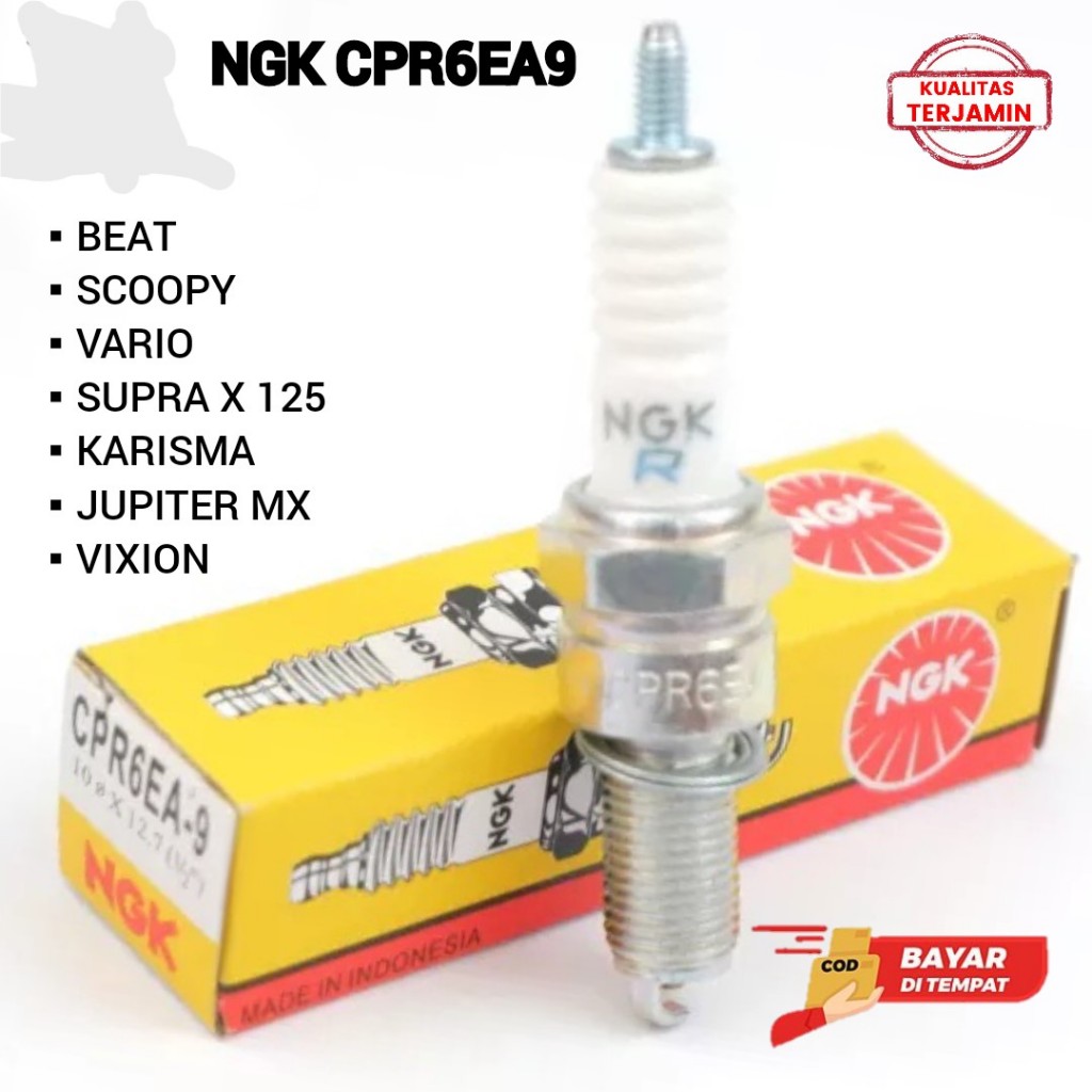 Busi ngk CPR6 EA9 Busi ngk drat panjang / busi motor matic / busi honda beat scoppy vario 125 beatfi