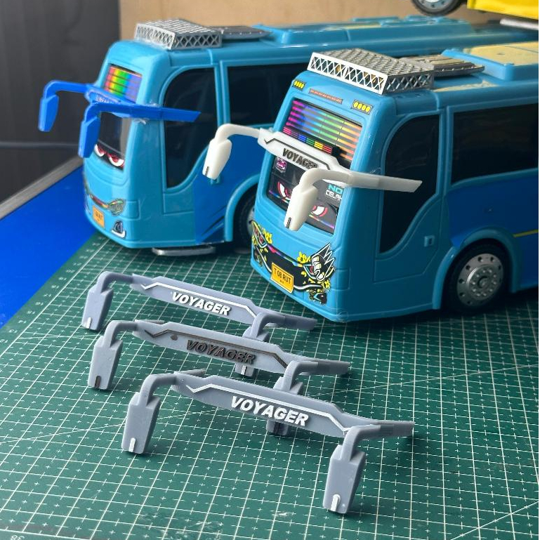 BANDO SPION VOYAGER JETBUS 5 ADIPUTRO MINIATUR BUS BASURI MSK SEPAKET SCALE 1:35 DIECAST RESIN