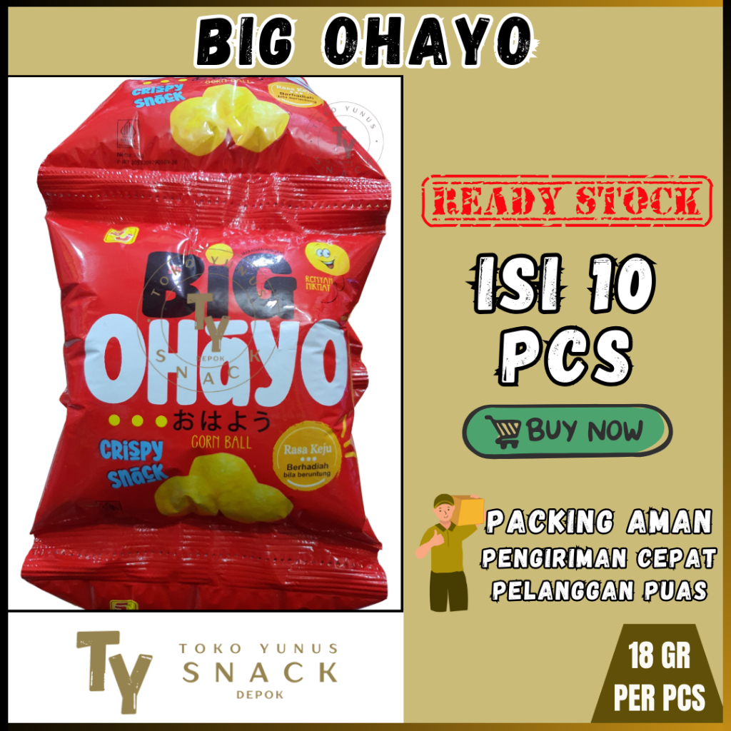 BIG OHAYO CRISPY SNACK ISI 10PCS @18GR