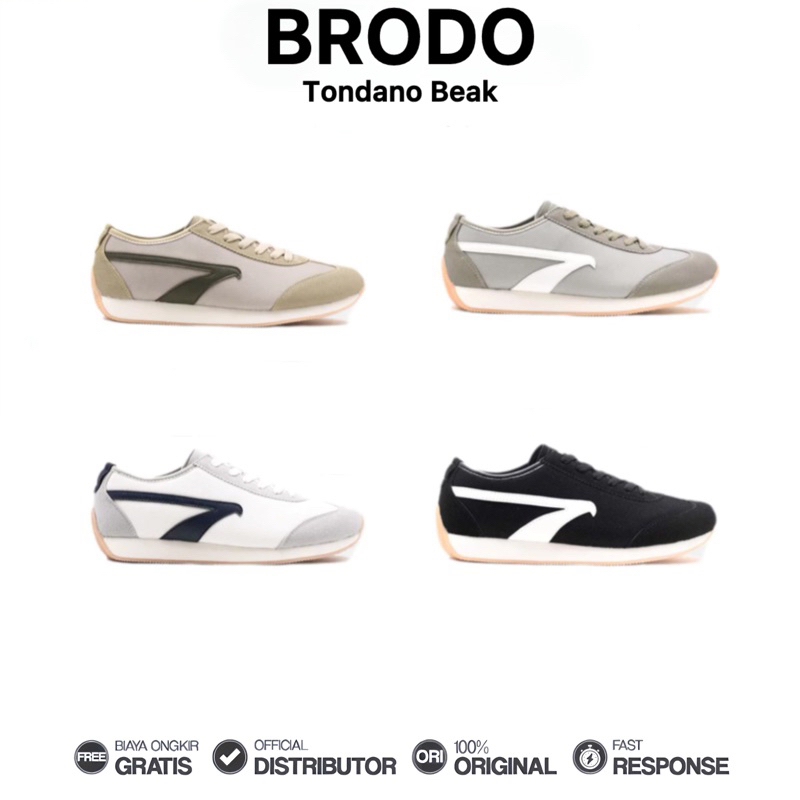 Brodo Tondano Beak Sepatu Sneakers Casual Pria Wanita Unisex Harian Fashion Original 100%