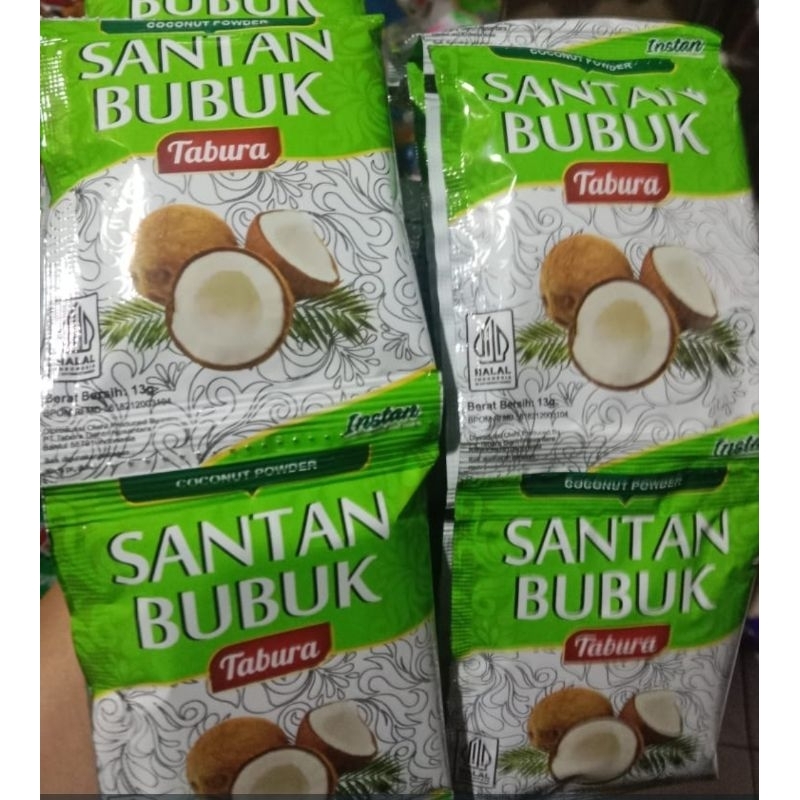 

Santan bubuk Tabura 1 renteng isi 10 sachet