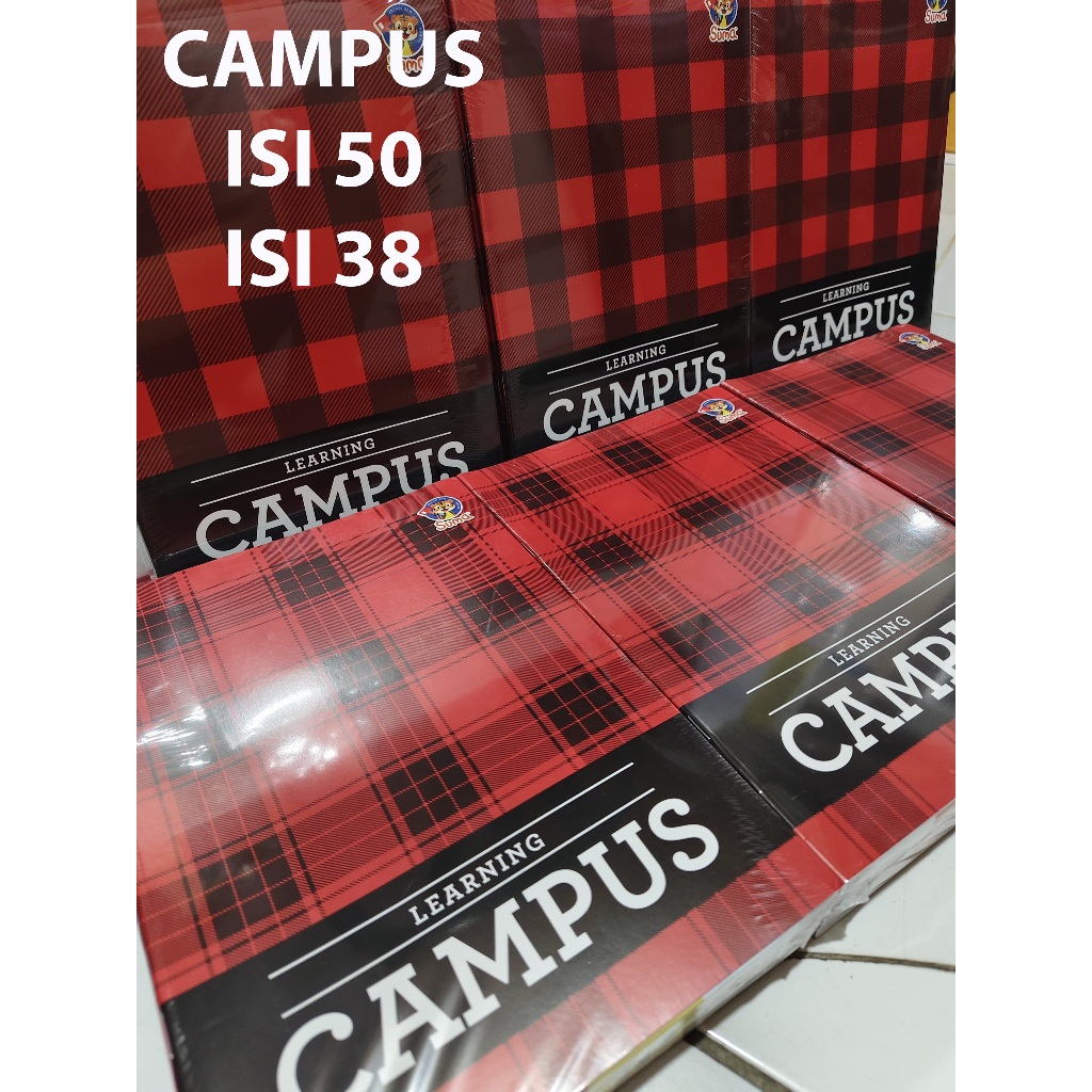 

Buku Tulis Campus SUMA Isi 50 / 38 (1Pak/10 pcs) BOXY RB9