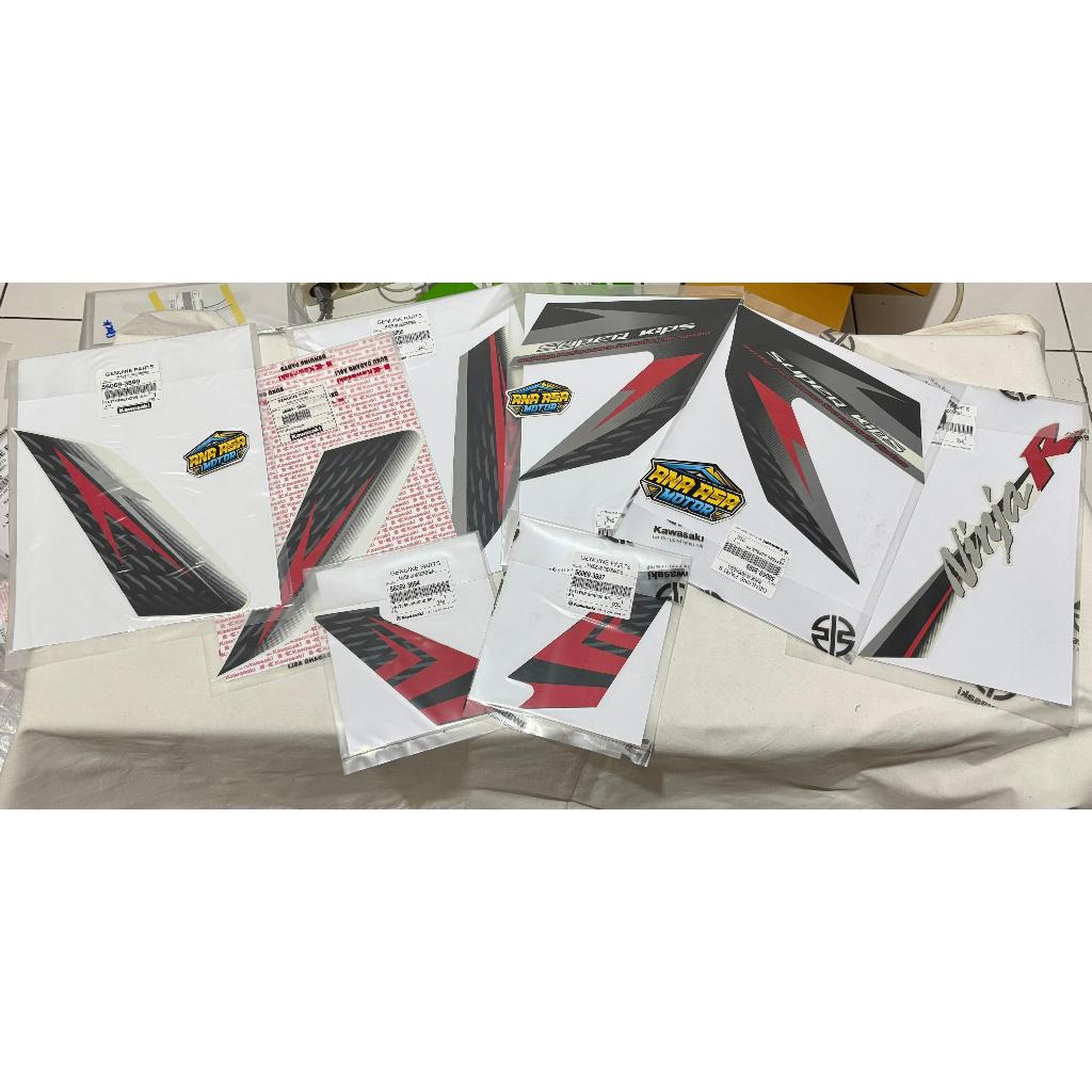 Striping Sticker Stiker Kawasaki Ninja R Putih 2013 Original