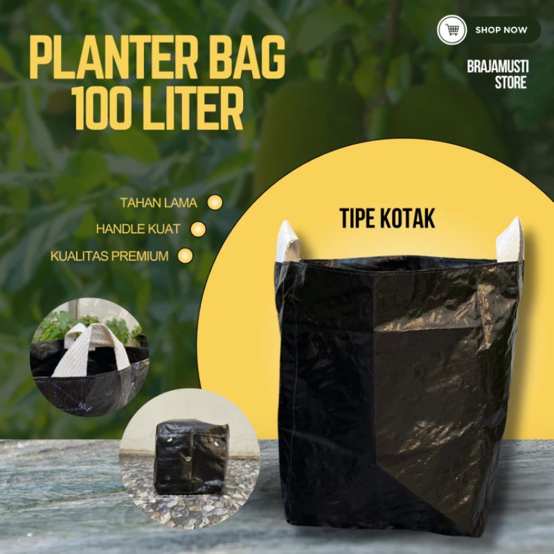 PLANTER BAG 100 LITER HITAM BERGARANSI 100 %