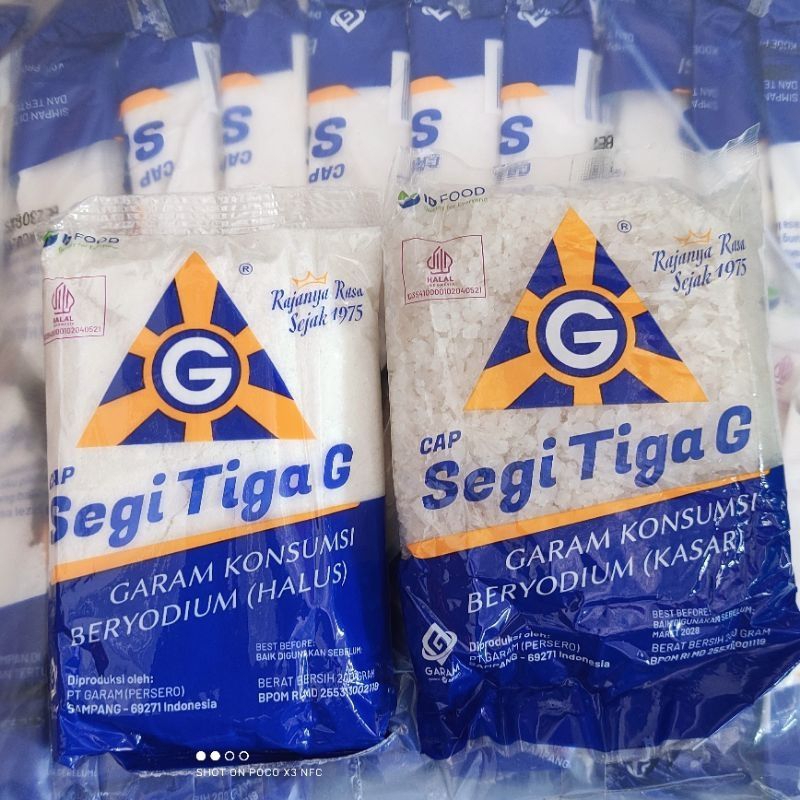 

Garam Segitiga kasar dan halus harga perbal isi 20