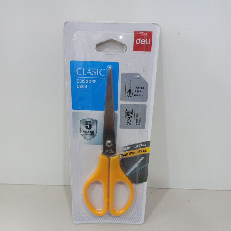 

Deli Gunting PP, Stainless Steel 170mm Gagang simetris ujung runcing E0603/19912