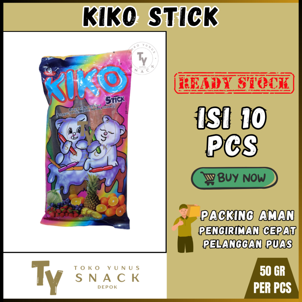 

KIKO STICK ANEKA RASA 1 PACK ISI 10PCS @50GR