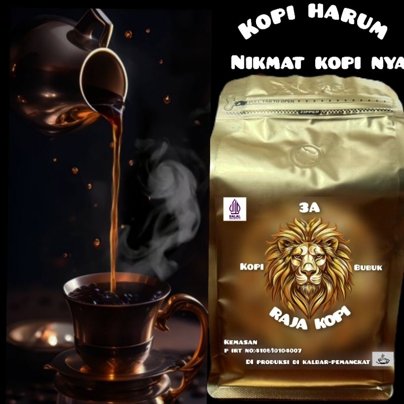 

termurah RAJA KOPI BUBUK ROBUSTA KEMASAN PLASTIK TEBAL KLIP 1KILO
