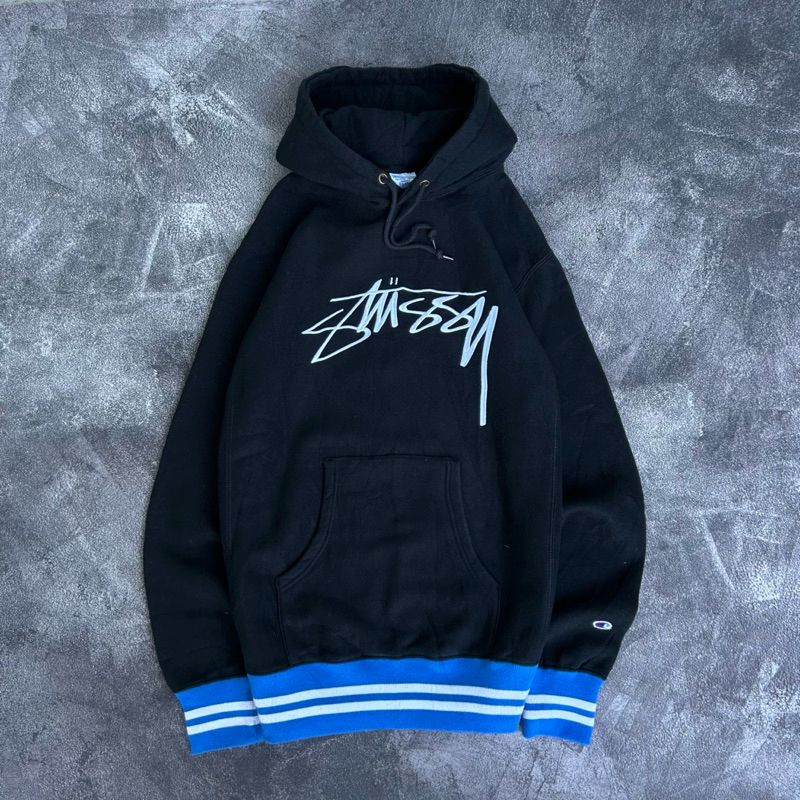Hoodie stussy x champion original