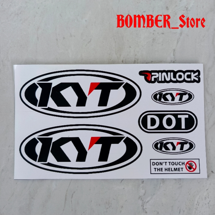 Sticker Helm KYT Kyoto, sticker logo kyt satu set