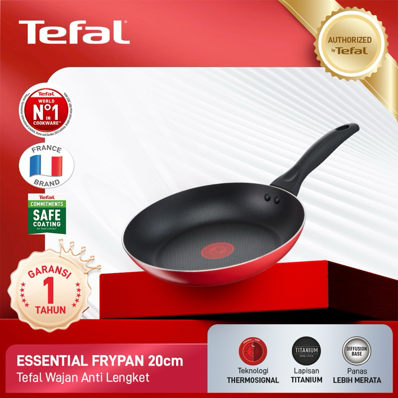 ORIGINAL 100%‼️ TEFAL - Fry Pan Essential 20cm - Frypan Wajan Teflon Panci Anti Lengket Thermosignal