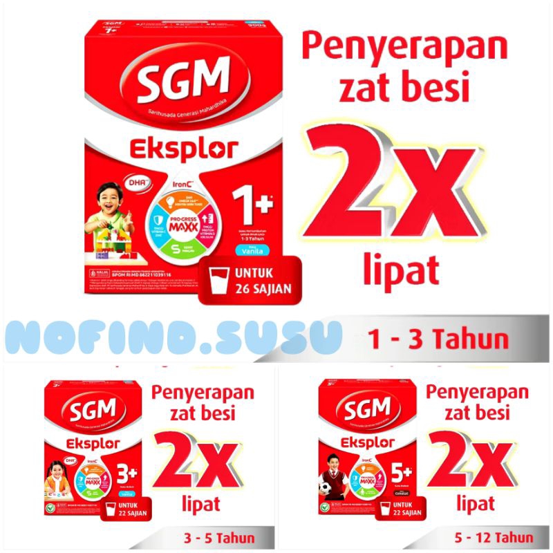 

SGM EKSPLOR (1+ 3+ 5+) susu formula 900gr