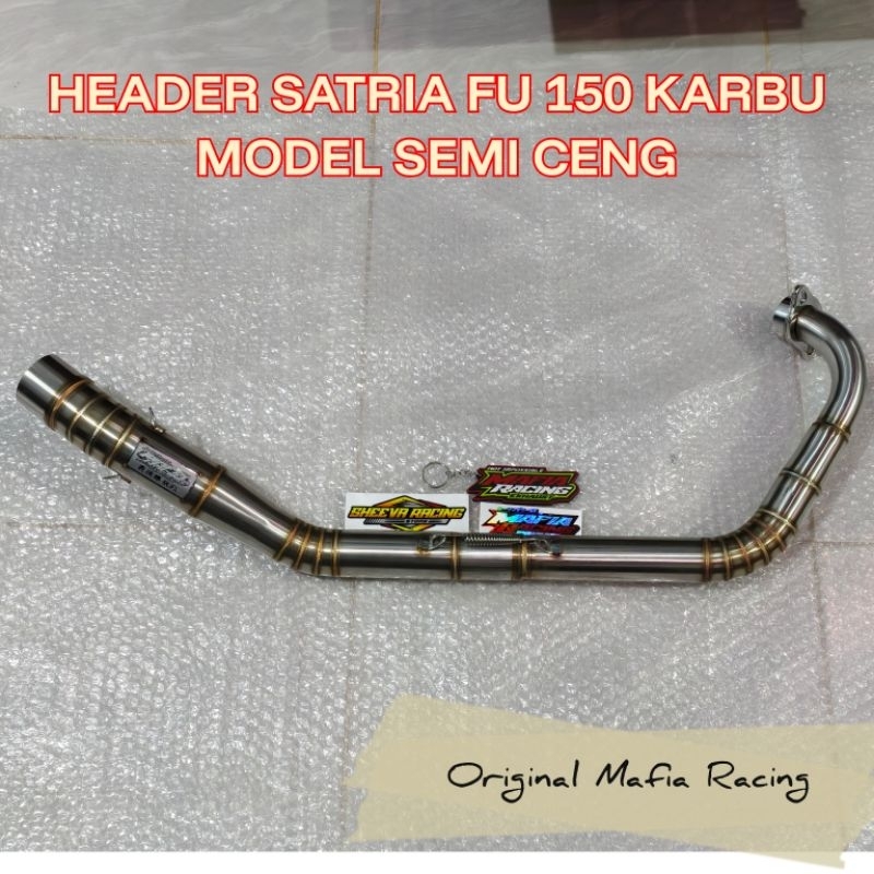 HEADER KNALPOT RACING MAFIA FU 150 KARBU SEMI CENG ORIGINAL MAFIA INLET 50MM