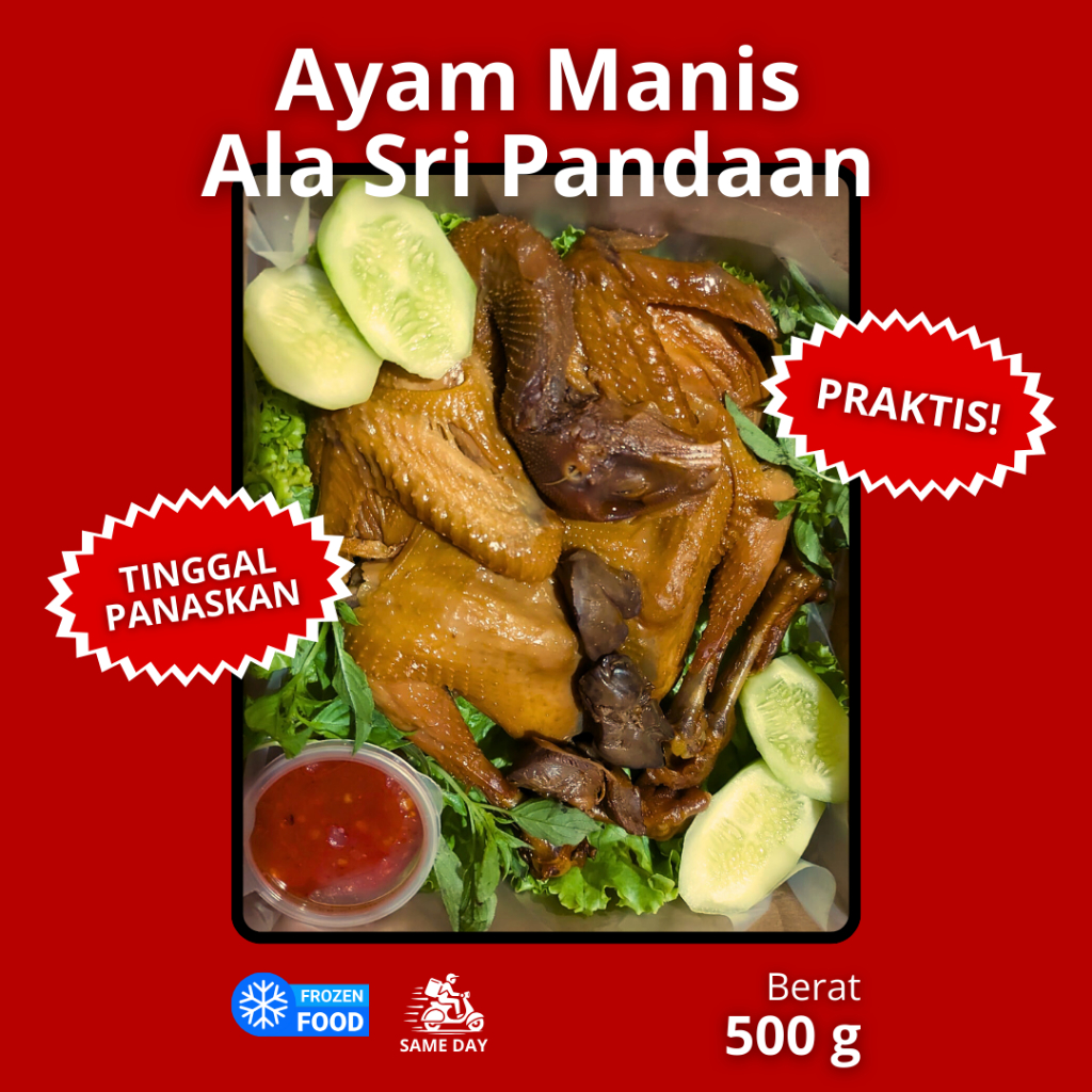 

Ayam Goreng Manis ala Sri Pandaan/Murni Pandaan 1 ekor | Frozen, Siap Goreng, Bumbu Meresap