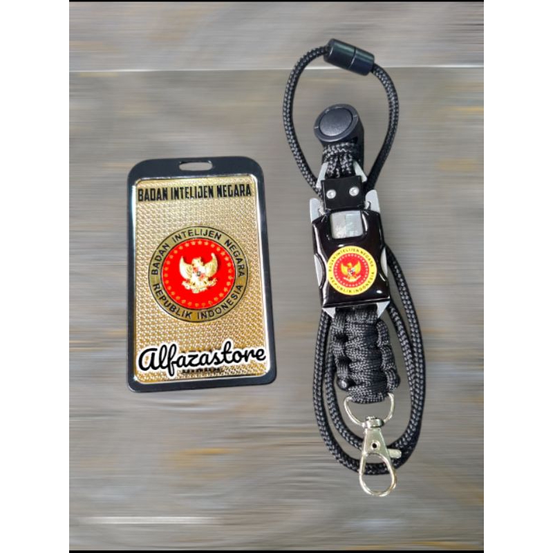 

plat lencana id card peneng holder cuwtom logo BIN badan intelijen negara