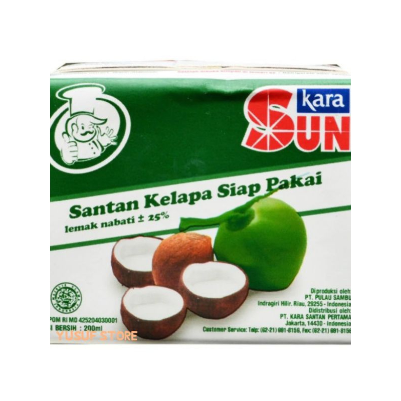 

SUN KARA SANTAN KELAPA SIAP PAKAI 200 ML